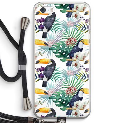 Tukans: iPhone 5 / 5S / SE Transparant Hoesje met koord