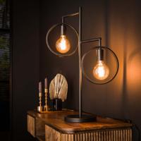 LifestyleFurn Tafellamp Holley 2-lamps, Ø22cm - Charcoal