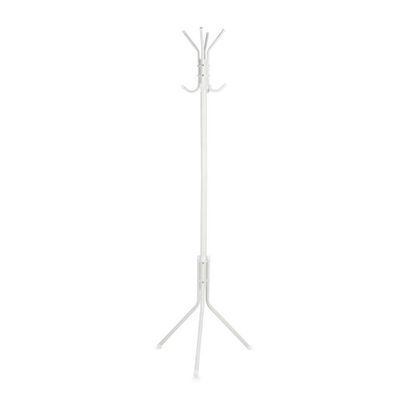 Witte staande kapstok van metaal 175 cm
