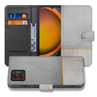 Samsung Galaxy Xcover 7 Pro | Bookcase | Hoesje Wood Concrete | Portemonnee hoesje