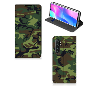 Xiaomi Mi Note 10 Lite Hoesje met Magneet Army Dark