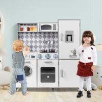 Speelkeuken voor Kinderen Vanaf 3 Jaar Ijsmachine Fornuis Wasmachine Oven Magnetron Keukengerei Licht en Geluid Set Keukenaccessoires