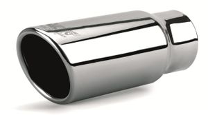 Simoni Racing Uitlaatsierstuk Rond/Schuin RVS - Diameter 76 - Lengte 180mm - Montage 37 - 63 mm SRTRX01