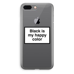 Black is my happy color: iPhone 8 Plus Transparant Hoesje