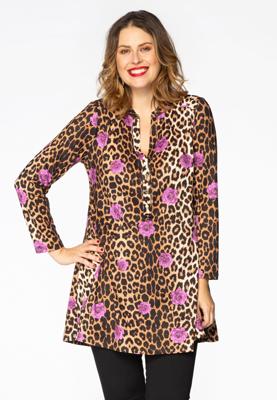Yoek Tuniek wide bottom LEO ROSE | Bruin | Maat 54/56