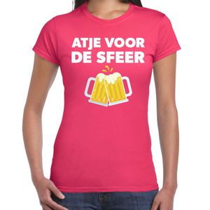 Atje voor de sfeer feest t-shirt roze voor dames