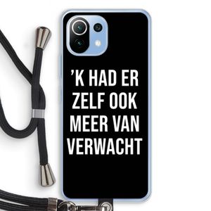 Meer verwacht - Zwart: Xiaomi Mi 11 Lite Transparant Hoesje met koord