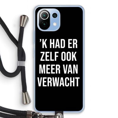 Meer verwacht - Zwart: Xiaomi Mi 11 Lite Transparant Hoesje met koord