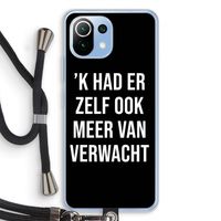 Meer verwacht - Zwart: Xiaomi Mi 11 Lite Transparant Hoesje met koord