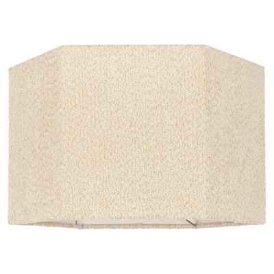 Lampenkap Miley sand bouclé, medium zeshoekig