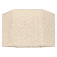 Lampenkap Miley sand bouclé, medium zeshoekig