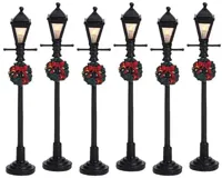 Lemax gas lantern street lamp s/6 verlichte straatlantaarn 2006