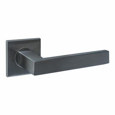 Intersteel deurkruk Q 05 op rozet vierkant verdekt 53x53x6mm - PVD antraciet