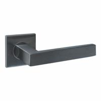 Intersteel deurkruk Q 05 op rozet vierkant verdekt 53x53x6mm - PVD antraciet