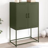 Hoge kast 68,5x38,5x107 cm staal olijfgroen - thumbnail