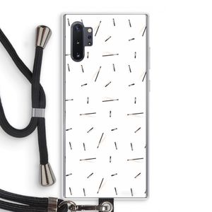 Hipster stripes: Samsung Galaxy Note 10 Plus Transparant Hoesje met koord