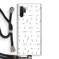 Hipster stripes: Samsung Galaxy Note 10 Plus Transparant Hoesje met koord