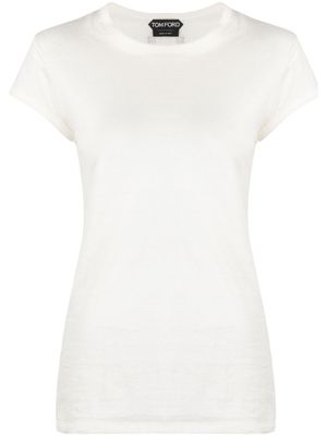 TOM FORD t-shirt à mancherons - Blanc