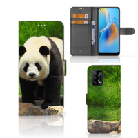 OPPO A74 4G Telefoonhoesje met Pasjes Panda