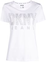 DKNY stud-embellished short-sleeve T-shirt - Blanc