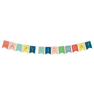 Verjaardags feest slinger - Happy Birthday - multi kleur - 1,75 meter - feest slinger