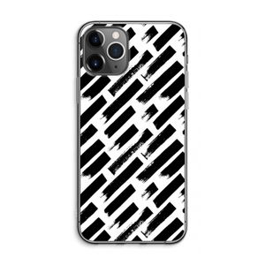 Zwarte vegen: iPhone 11 Pro Max Transparant Hoesje