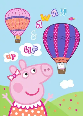 Peppa Pig fleece Plaid Away air balloon - 100 x 140 cm Peppa Pig fleece Plaid Away air balloon - 100 x 140 cm
