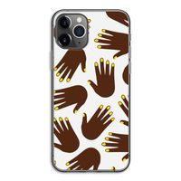 Hands dark: iPhone 11 Pro Transparant Hoesje
