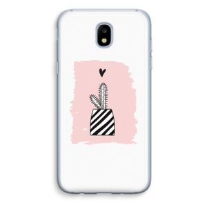 Zwart-wit cactus: Samsung Galaxy J5 (2017) Transparant Hoesje