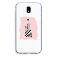 Zwart-wit cactus: Samsung Galaxy J5 (2017) Transparant Hoesje