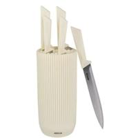 Set van 5 messen - JOCCA - Polypropyleen blok - Beige