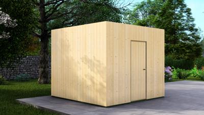 Poolhouse Trendy 300x300 cm - onbehandeld- Plat dak- - Van Kooten