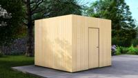 Poolhouse Trendy 300x300 cm - onbehandeld- Plat dak- - Van Kooten Poolhouse Trendy 300x300 cm - onbehandeld- Plat dak- - Van Kooten