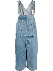 MOSCHINO JEANS wide-leg denim dungarees - Bleu