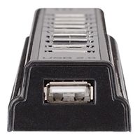 Manhattan 161572 interface hub USB 2.0 480 Mbit/s Zwart, Zilver - thumbnail