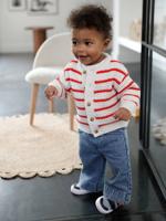 Vertbaudet wijde babybroek met bindceintuur double stone