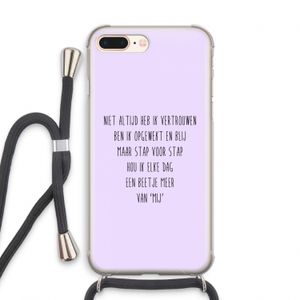 Zelfvertrouwen: iPhone 8 Plus Transparant Hoesje met koord
