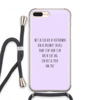 Zelfvertrouwen: iPhone 8 Plus Transparant Hoesje met koord Zelfvertrouwen: iPhone 8 Plus Transparant Hoesje met koord