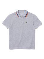 Lacoste Kids polo à col rayé - Gris