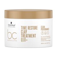 Schwarzkopf Masker BonaCure Clean Performance Time Restore Clay Treatment Q10+ 500ml | Voor Haarmasker zonder siliconen