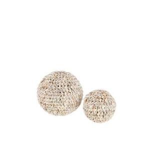 J-Line decoratie Bol Schelpen Noa - steen - naturel - large