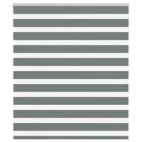 Zebra rolgordijn 120x150 cm stofbreedte 115,9 cm donkergrijs - thumbnail