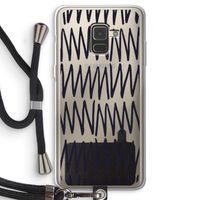 Marrakech Zigzag: Samsung Galaxy A8 (2018) Transparant Hoesje met koord
