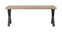 WOOOD Eettafel 'Tablo' Mangohout Visgraat, met X-poot, 180 x 90cm WOOOD Eettafel 'Tablo' Mangohout Visgraat, met X-poot, 180 x 90cm