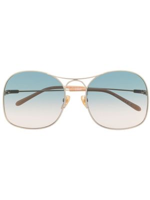 Chloé Eyewear lunettes de soleil à monture oversize - Or