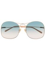 Chloé Eyewear lunettes de soleil à monture oversize - Or