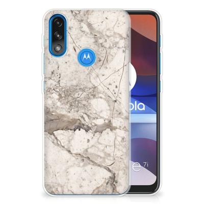 Motorola Moto E7/E7i Power | TPU | Siliconen hoesje | Marmer Beige