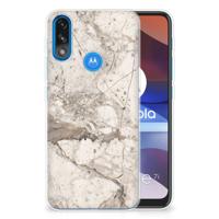 Motorola Moto E7/E7i Power | TPU | Siliconen hoesje | Marmer Beige