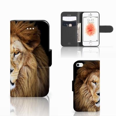 Apple iPhone 5 | 5s | SE | Telefoonhoesje | Met pasjeshouder | Leeuw