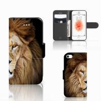 Apple iPhone 5 | 5s | SE | Telefoonhoesje | Met pasjeshouder | Leeuw